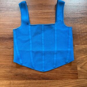 Zara cobalt blue crop top